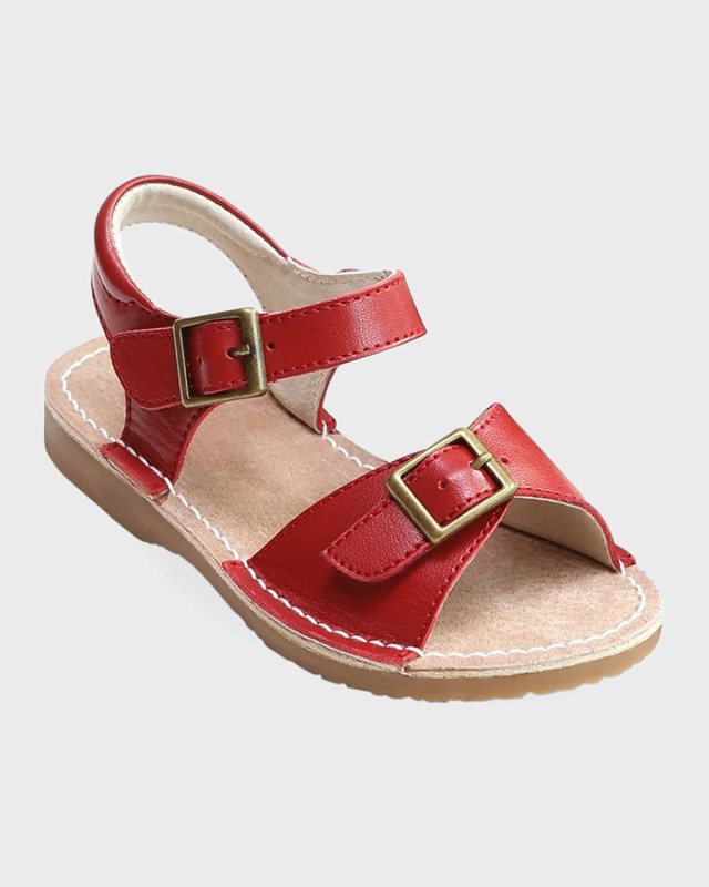 Girl's Olivia Leather Buckle Open-Toe Sandal, Toddler/Kids